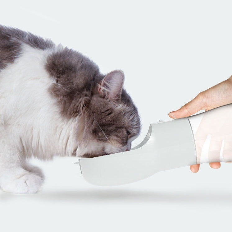 Portable Pet Water & Food Bottle – 2-in-1 Travel Dispenser for Dogs & Cats