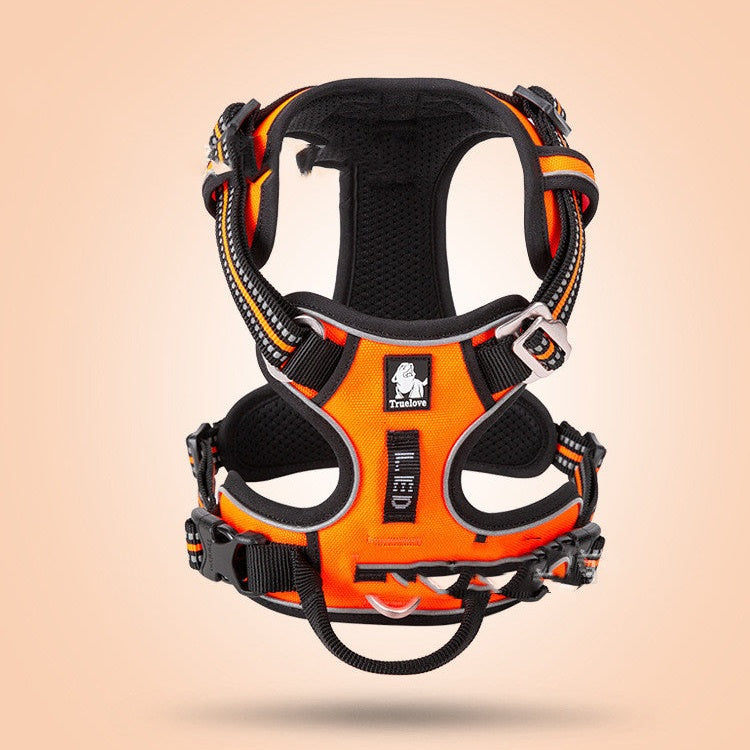 Adjustable Nylon Dog Harness Vest – Comfortable No-Pull Walking Harness for Dogs