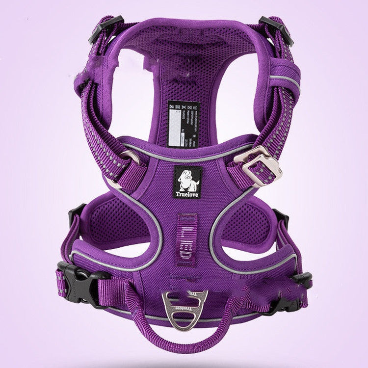Adjustable Nylon Dog Harness Vest – Comfortable No-Pull Walking Harness for Dogs