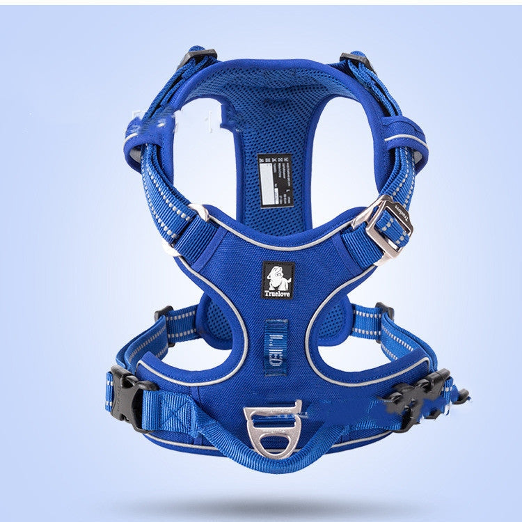 Adjustable Nylon Dog Harness Vest – Comfortable No-Pull Walking Harness for Dogs