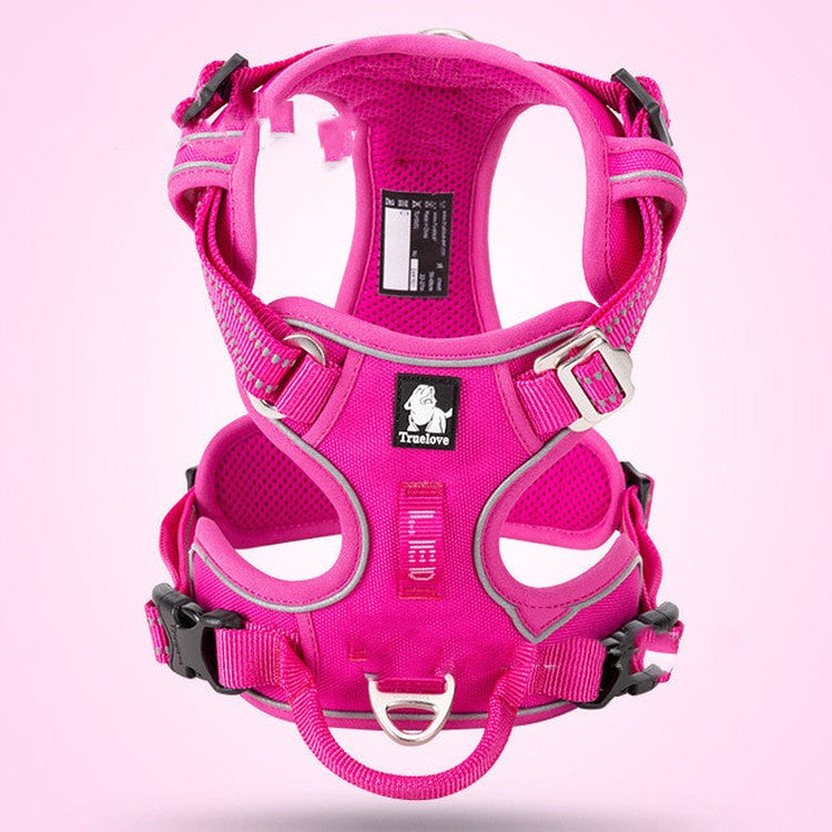 Adjustable Nylon Dog Harness Vest – Comfortable No-Pull Walking Harness for Dogs