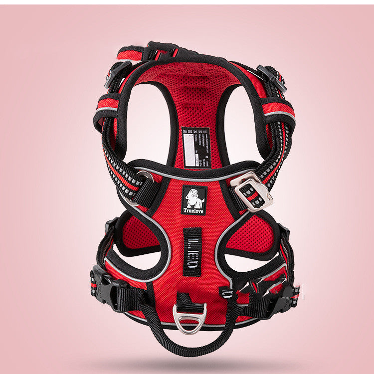 Adjustable Nylon Dog Harness Vest – Comfortable No-Pull Walking Harness for Dogs