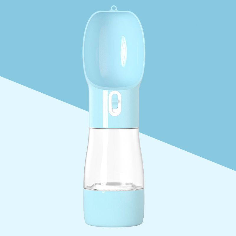 Portable Pet Water & Food Bottle – 2-in-1 Travel Dispenser for Dogs & Cats