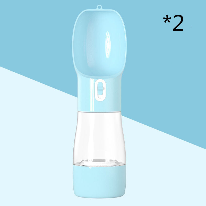 Portable Pet Water & Food Bottle – 2-in-1 Travel Dispenser for Dogs & Cats