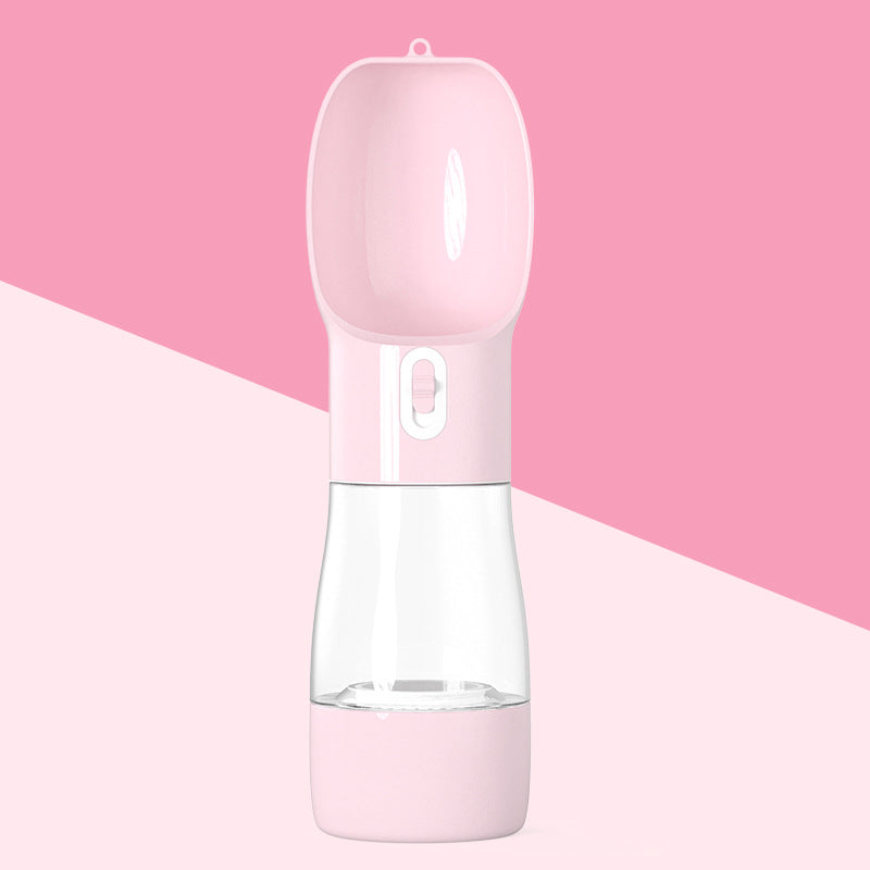 Portable Pet Water & Food Bottle – 2-in-1 Travel Dispenser for Dogs & Cats