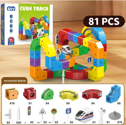 Magic Track Train Building Blocks Set – Kids STEM Educational Toy