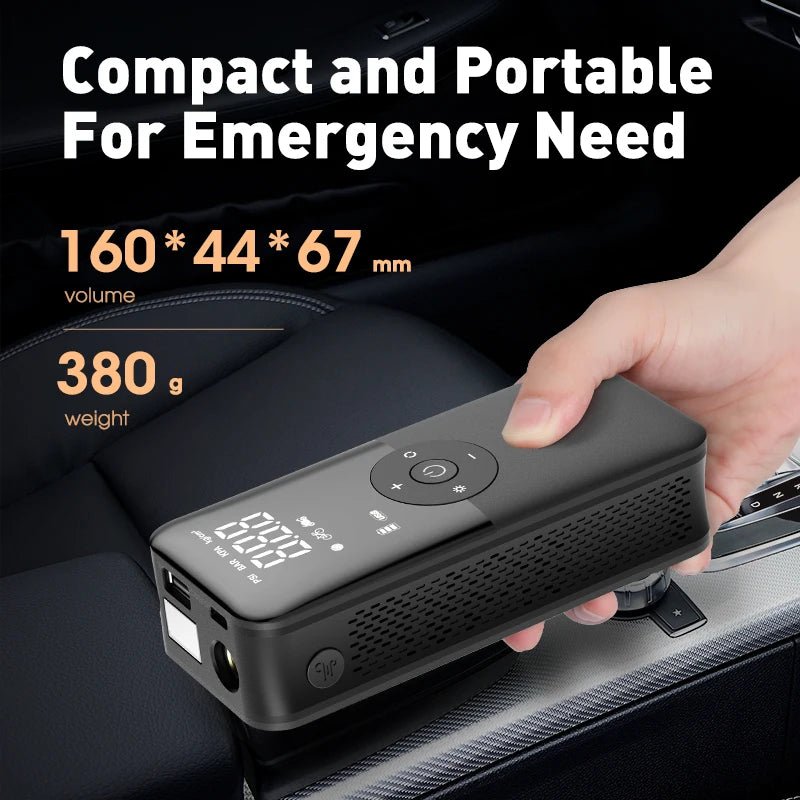 CARSUN Portable Tire Inflator – Cordless Digital Air Pump for Cars, Bikes & More - Leah's Treasures