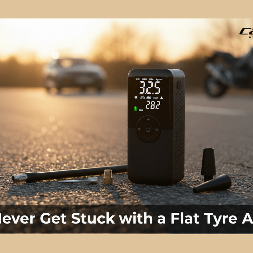 CARSUN Portable Tire Inflator – Cordless Digital Air Pump for Cars, Bikes & More - Leah's Treasures