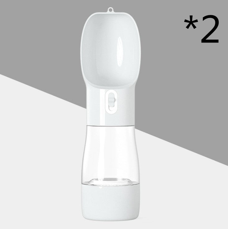 Portable Pet Water & Food Bottle – 2-in-1 Travel Dispenser for Dogs & Cats