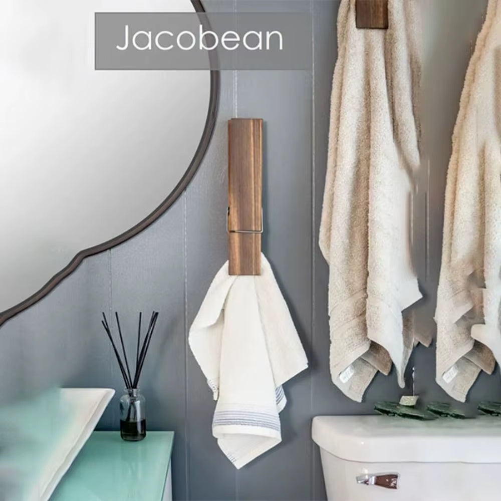 New Wooden Giant Towel Clip Bathroom Towel Holder Accessories Giant Clothespin Large Clothespin Towel Rack Funny 30CM/12IN