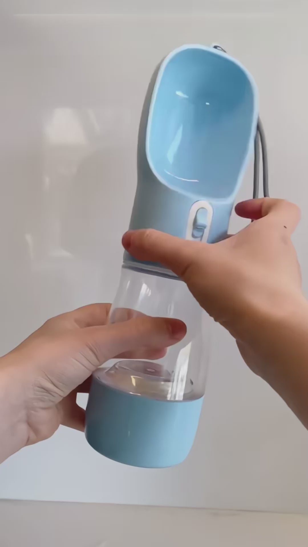 Portable Pet Water & Food Bottle – 2-in-1 Travel Dispenser for Dogs & Cats