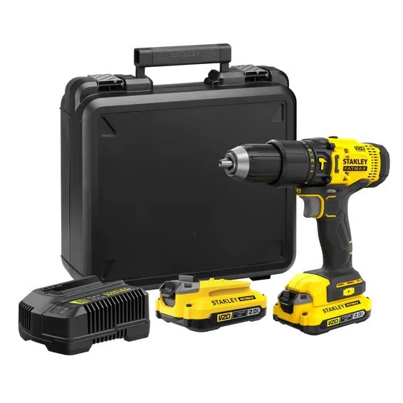 Stanley V20 FatMax Impact Drill with 2 2.0Ah Batteries and Charger (Model: SFMCD711D2K - QW) - Leah's Treasures