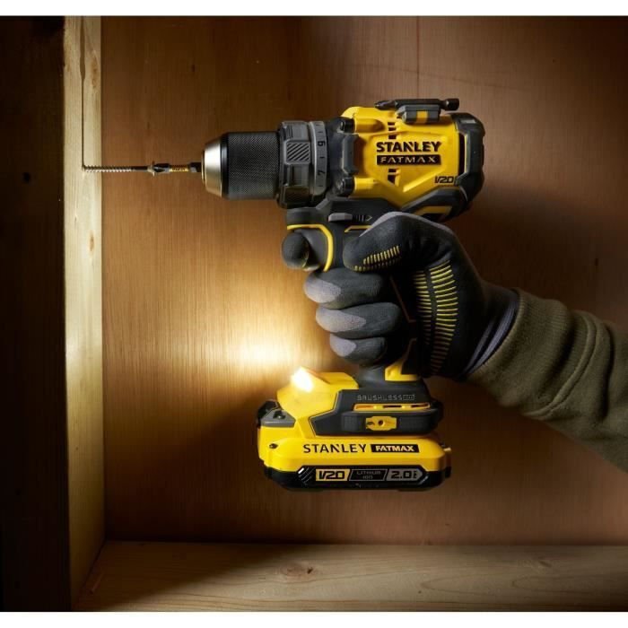 Stanley V20 FatMax Impact Drill with 2 2.0Ah Batteries and Charger (Model: SFMCD711D2K - QW) - Leah's Treasures