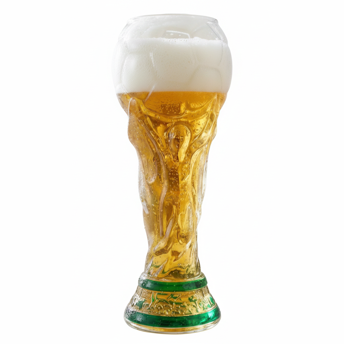 World Cup Trophy Beer Glass White Background